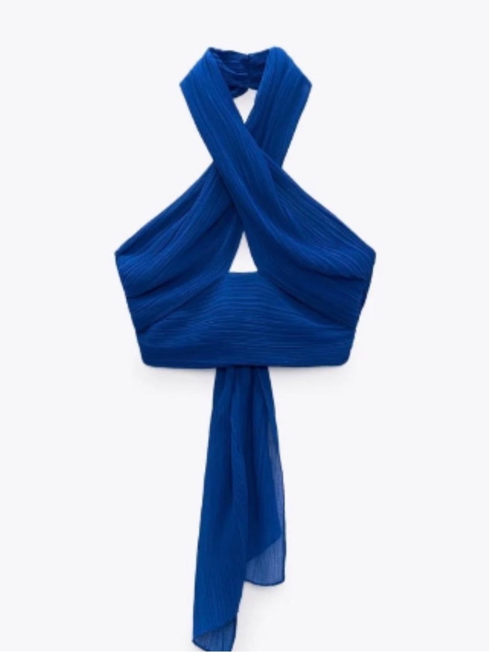 ZARA Halter Tie Crop Top